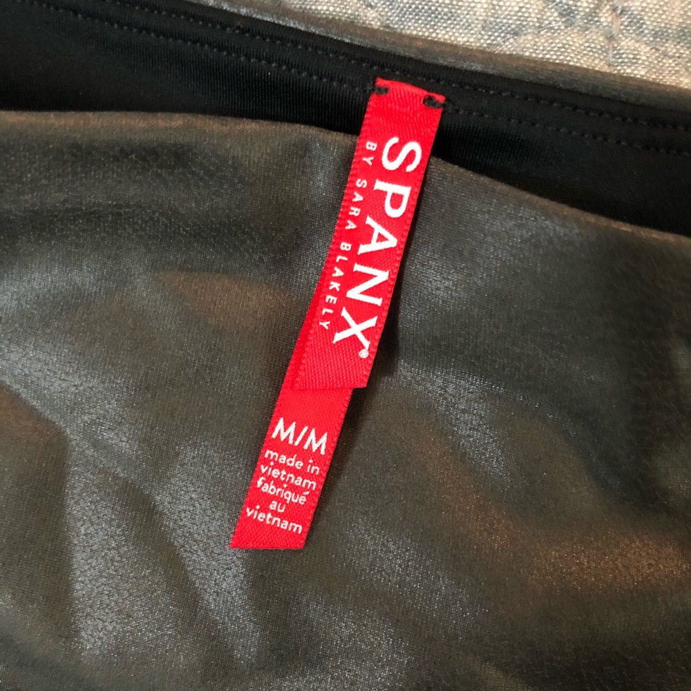 Worn Once! SPANX faux leather leggings - medium
